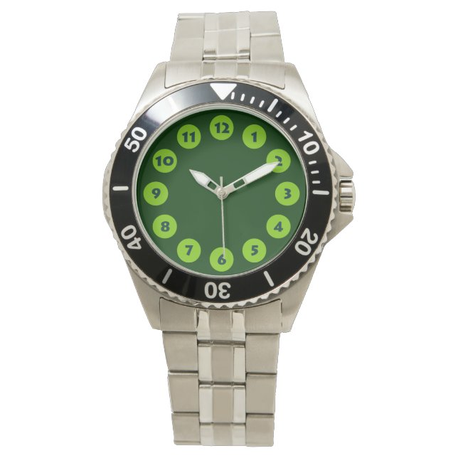 12 Spots - Martian Green with Dark Green Watch (Front)