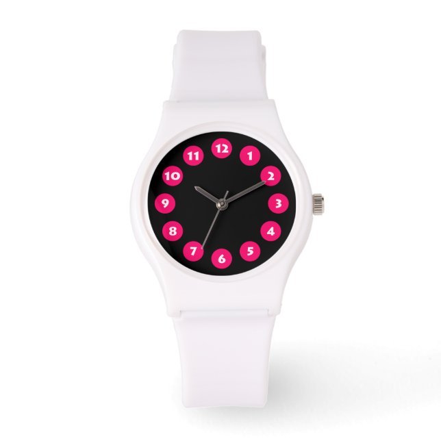 12 Spots - Neon Red with Black Watch (Front)