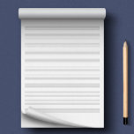 12 Staves White Music Sheet Paper Notepad<br><div class="desc">12 Staves White Music Sheet Paper. Perfect for music teachers,  music students,  composers.</div>