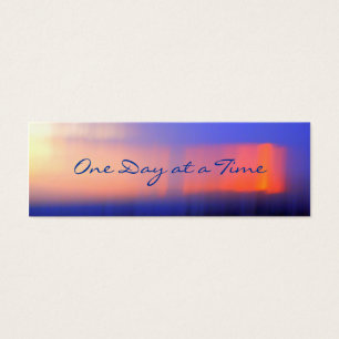 12-Step Abstract Sunset Profile Card or bookmark