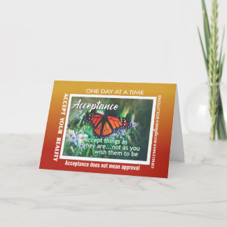 12 step acceptance greeting card 26 butterflies