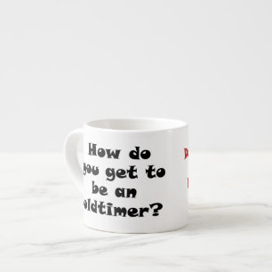 12 Step old timer joke Espresso Cup