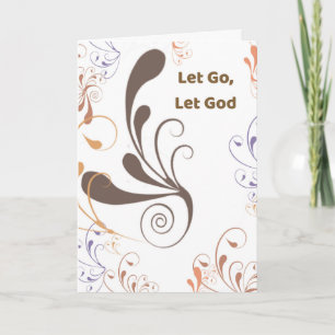 12 Step Recovery Encouragement Support With Swirls Card