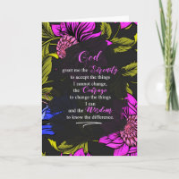 12 Step Recovery Encouragment Purple Botanical