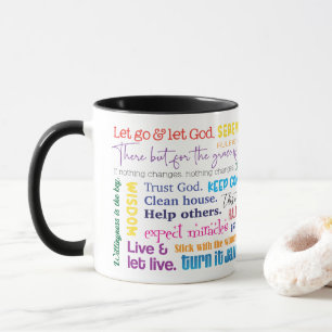 12 Step Recovery Slogans Mug