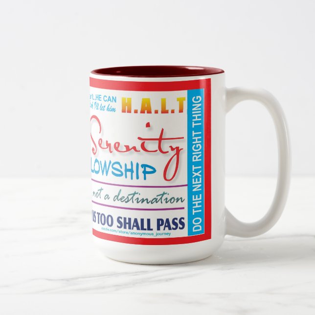 12 step recovery slogans mug 25z-red (Right)