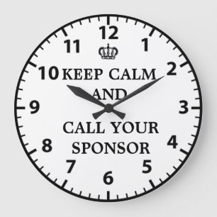 12 Step Recovery Sobriety Call Your Sponsor Clock