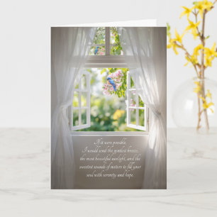 12 Step Recovery Window Light and Bluebirds Card