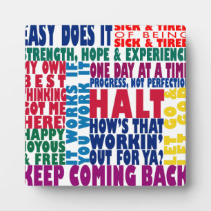 12 Step Slogans Plaque