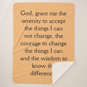 12 Step Sobriety Recovery Serenity Prayer Blanket