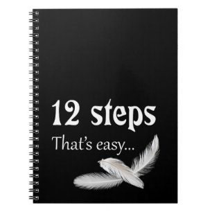 12 steps spiral notebook