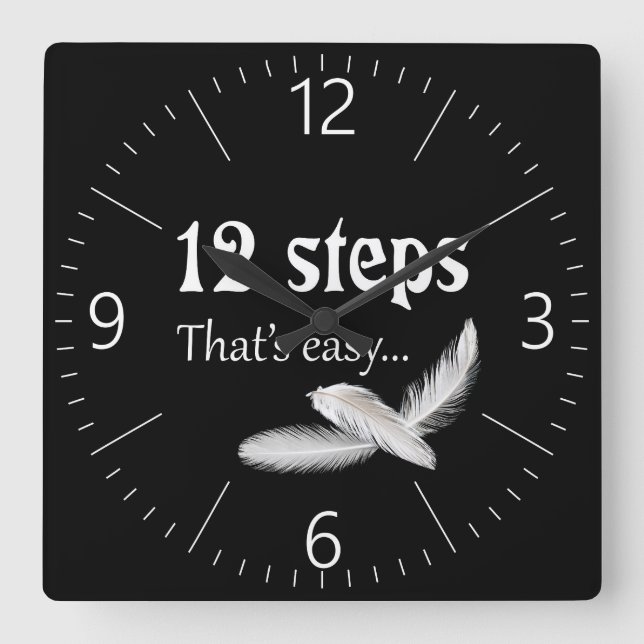 12 steps square wall clock (Front)