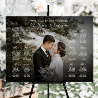 12 tables elegant photo seating chart