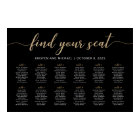 12 Tables Find Your Seat Black Seating Chart Plan
