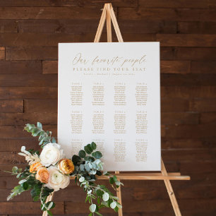 12 Tables Our Favourite People Seating Chart