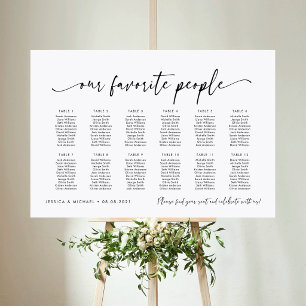12 Tables Our Favourite People Seating Chart Plan