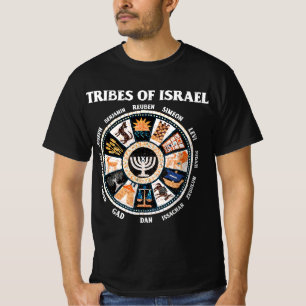 12 Twelve Tribes of Israel Hebrew Israelite Judah T-Shirt