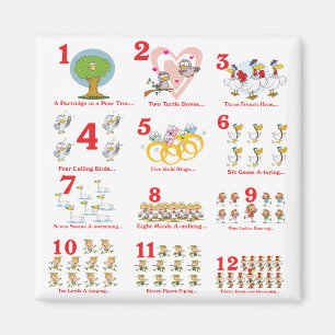 12 twelves days of christmas complete magnet