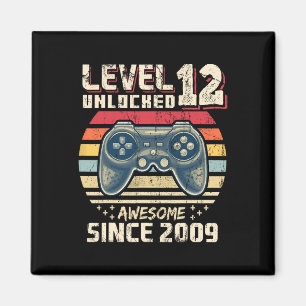 12 Unlocked Awesome 2009 Video Game 12th Birthday Magnet
