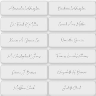 12 Wedding Guest Names Elegant Handwritten Script