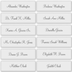 12 Wedding Guest Names Elegant Script