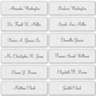 12 Wedding Guest Names Elegant Script