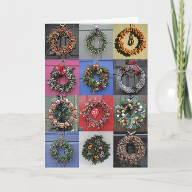 12 Wreaths Christmas card (Front)