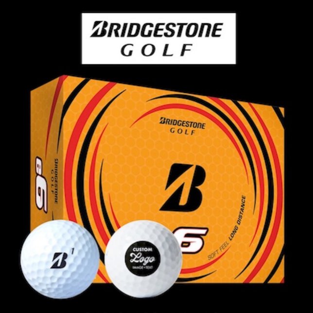 12 x Bridgestone e6 Custom Logo Golf Balls (Box of 12 Bridgestone e6 custom logo golf balls.)