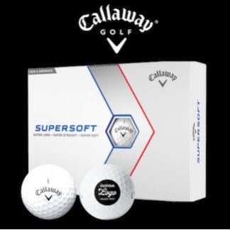 12 x Callaway Supersoft Custom Logo Golf Balls