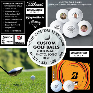 12 x Custom Photo Logo Bridgestone e6 Golf Balls