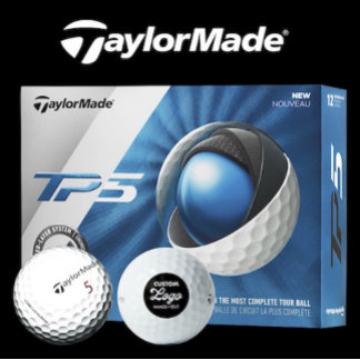 12 x TaylorMade TP5 Custom Logo Golf Balls