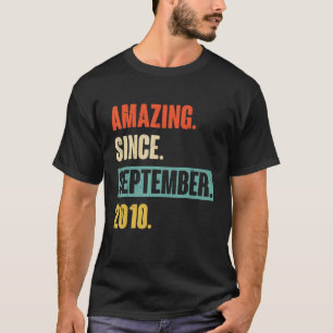 12 Year Old 12th Birthday Amazing Since September T-Shirt