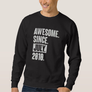 12 Year Old 12th Birthday Awesome Since July 201 Sweatshirt