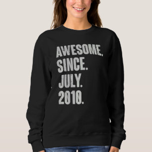 12 Year Old 12th Birthday Awesome Since July 201 Sweatshirt