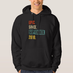 12 Year Old 12th Birthday Bday Epic Since Septemb Hoodie