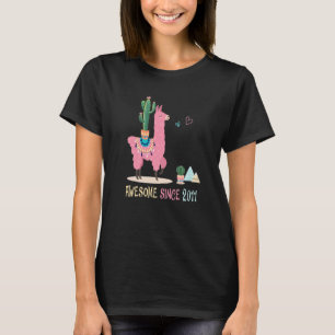 12 Year Old 12th Birthday Llama Llamazing Awesome T-Shirt