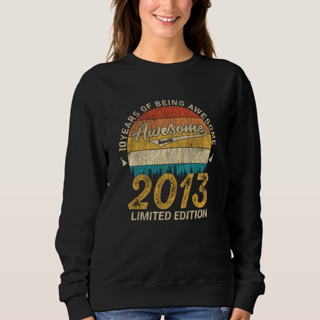 12 Year Old 2013 Retro Awesome 12th Birthday Gift  Sweatshirt (Front)