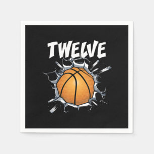12 Year Old Basketball Birthday Party 12th Boy Napkin