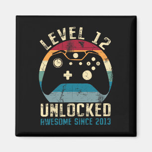 12 Year Old Birthday 12th Son Boy Gamer Awesome Si Magnet