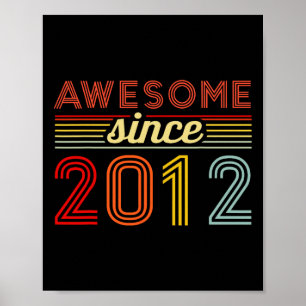 12 Year Old Boy Girl Birthday 12th Bday Funny 12yr Poster