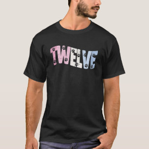 12 Year Old Cute Dog Paw Birthday Girl 12th B day T-Shirt