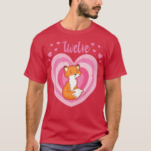 12 Year Old Cute Fo Birthday Girl 12th Bday Premiu T-Shirt