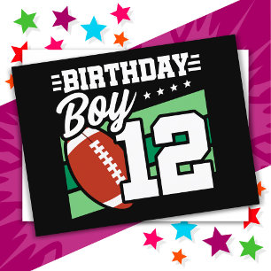 12 Year Old Football Party Theme 12th Birthday Boy Postcard