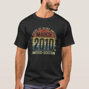 12 Year Old Gifts March 2010 Limited Edition 12Th T-Shirt