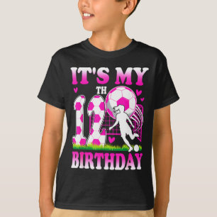 12 Year Old Girl Birthday Soccer Themed Party 12th T-Shirt