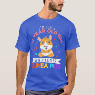 12 Year Old Girl Who Loves Guinea Pigs Lover Wheek T-Shirt