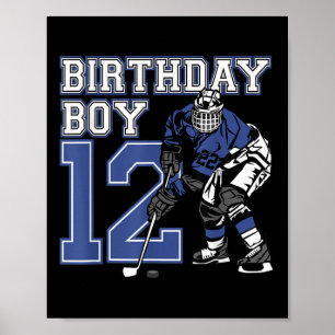 12 Year Old Ice Hockey Themed Birthday Party 12th Poster