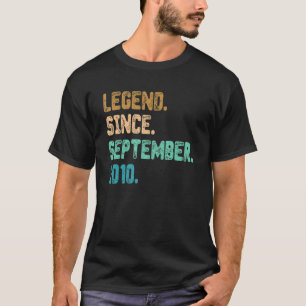 12 Year Old Legend Since September 2010 12th Birth T-Shirt