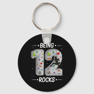 12 Year Old Rock Climbing 12th Birthday Adventures Key Ring