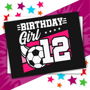 12 Year Old Soccer Football 12th Birthday Girl Postcard